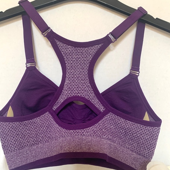 NWT DANSKIN SPORTS BRA, PURPLE Med. Impact Size S - Picture 2 of 7